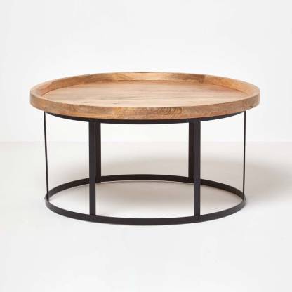 WOODEN TOP COFFEE TABLE